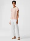 Eileen Fisher Organic Linen Straight Pant In White
