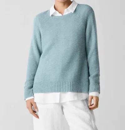 Eileen Fisher Organic Linen Sweater In Seafoam In Blue