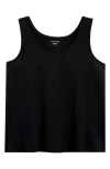 Eileen Fisher Linen Jersey Tank Top In Black