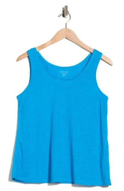 Eileen Fisher Organic Linen Tank In Blue