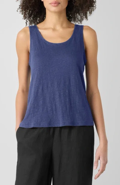 Eileen Fisher Organic Linen Tank In Bluette