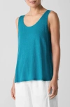 Eileen Fisher Organic Linen Tank In Dragonfly