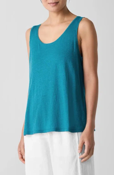 Eileen Fisher Organic Linen Tank In Dragonfly