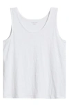 Eileen Fisher Scoop Neck Organic Linen Tank In White