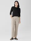Eileen Fisher Organic Linen Tapered Pant In Black