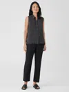 Eileen Fisher Organic Linen Tapered Pant In Black