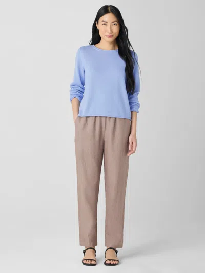 Eileen Fisher Organic Linen Tapered Pant In Cocoa