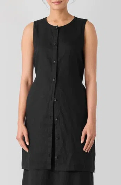 EILEEN FISHER EILEEN FISHER ORGANIC LINEN TIE BACK LONGLINE VEST
