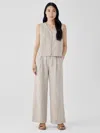 Eileen Fisher Organic Linen Trouser Pant In Neutral