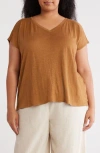 Eileen Fisher Organic Linen V-neck T-shirt