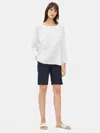 Eileen Fisher Organic Linen Walking Shorts In White