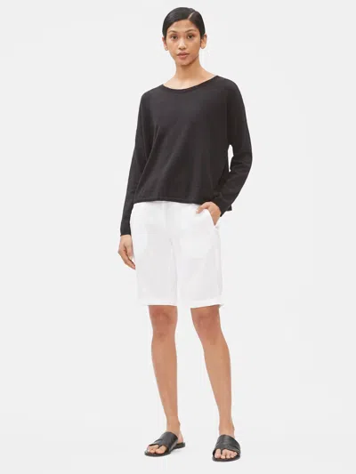 Eileen Fisher Organic Linen Walking Shorts In White