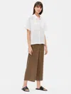 Eileen Fisher Organic Linen Wide-leg Cropped Pant