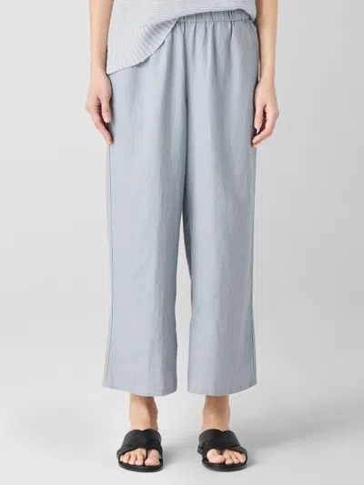 Eileen Fisher Organic Linen Wide-leg Pant In Gray