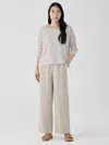 Eileen Fisher Organic Linen Wide-leg Pant In Multi