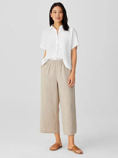 Eileen Fisher Organic Linen Wide-leg Pant In Neutral