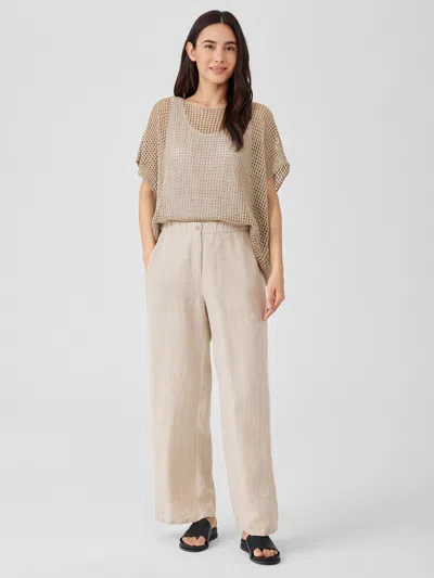 Eileen Fisher Organic Linen Wide Trouser Pant In Neutral