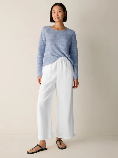 Eileen Fisher Organic Linen Wide-leg Pant In White