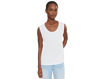Eileen Fisher Organic Pima Cotton Jersey Scoop Neck Tank Top Women's Clothing White: Xl