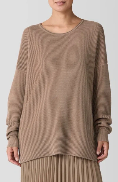 EILEEN FISHER EILEEN FISHER OTTOMAN STITCH TUNIC SWEATER