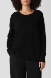 Eileen Fisher Ottoman Stitch Tunic Sweater In Black