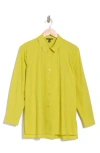 Eileen Fisher Classic Collar Shirt In Green