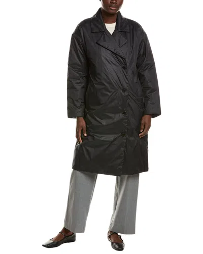 Eileen Fisher Padded Coat In Black