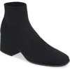 Eileen Fisher Womens Suede Trim Stretch Booties In Black