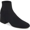 Eileen Fisher Womens Suede Trim Stretch Booties In Black