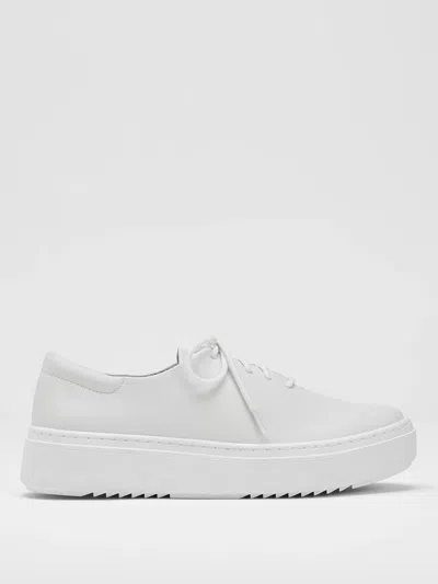 Eileen Fisher Penni Leather Wedge Sneaker In White