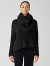 Eileen Fisher Peruvian Alpaca Loop Infinity Wrap In Black