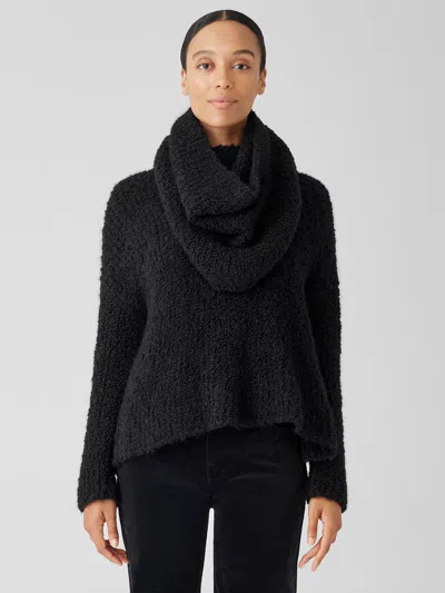 Eileen Fisher Peruvian Alpaca Loop Infinity Wrap In Black