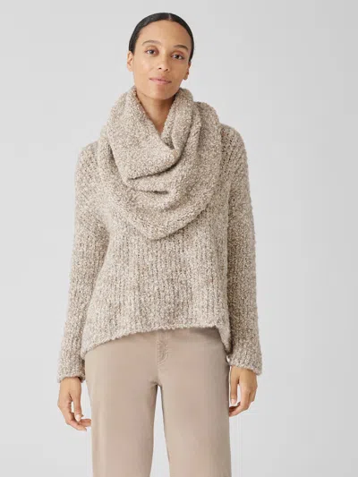 Eileen Fisher Peruvian Alpaca Loop Infinity Wrap In Neutral