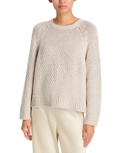 Eileen Fisher Peruvian Cotton Crewneck Sweater In Neutral