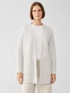 Eileen Fisher Peruvian Organic Cotton Blend Cardigan In White