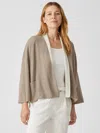 Eileen Fisher Peruvian Organic Cotton Blend Cardigan In Brown