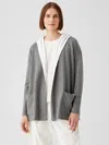 Eileen Fisher Peruvian Organic Cotton Blend Cardigan In Gray