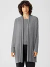 Eileen Fisher Peruvian Organic Cotton Blend Cardigan In Gray