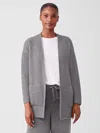 Eileen Fisher Peruvian Organic Cotton Blend Cardigan In Gray