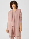 Eileen Fisher Peruvian Organic Cotton Blend Cardigan In Pink