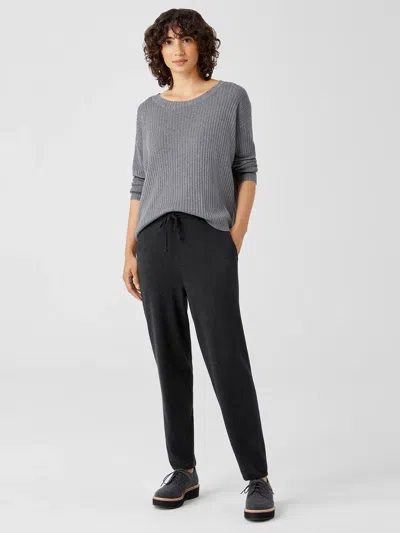 Eileen Fisher Peruvian Organic Cotton Blend Tapered Pant In Gray
