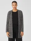 Eileen Fisher Peruvian Organic Cotton Boucle Cardigan In Gray
