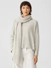 Eileen Fisher Peruvian Organic Cotton Boucle Wrap In Gray