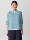 Eileen Fisher Peruvian Organic Cotton Cord Crew Neck Top