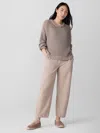 Eileen Fisher Peruvian Organic Cotton Cord Crew Neck Top In Neutral