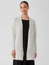Eileen Fisher Peruvian Organic Cotton Crepe Cardigan In Neutral