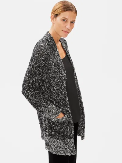 Eileen Fisher Peruvian Organic Cotton Long Cardigan In Gray
