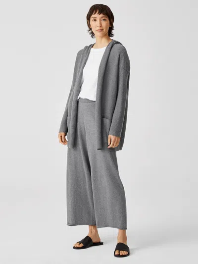 Eileen Fisher Peruvian Organic Cotton Straight Pant In Gray