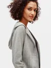Eileen Fisher Peruvian Organic Cotton Zip-front Cardigan In Gray