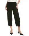 Eileen Fisher Petite Ankle Lantern Silk Pant In Black